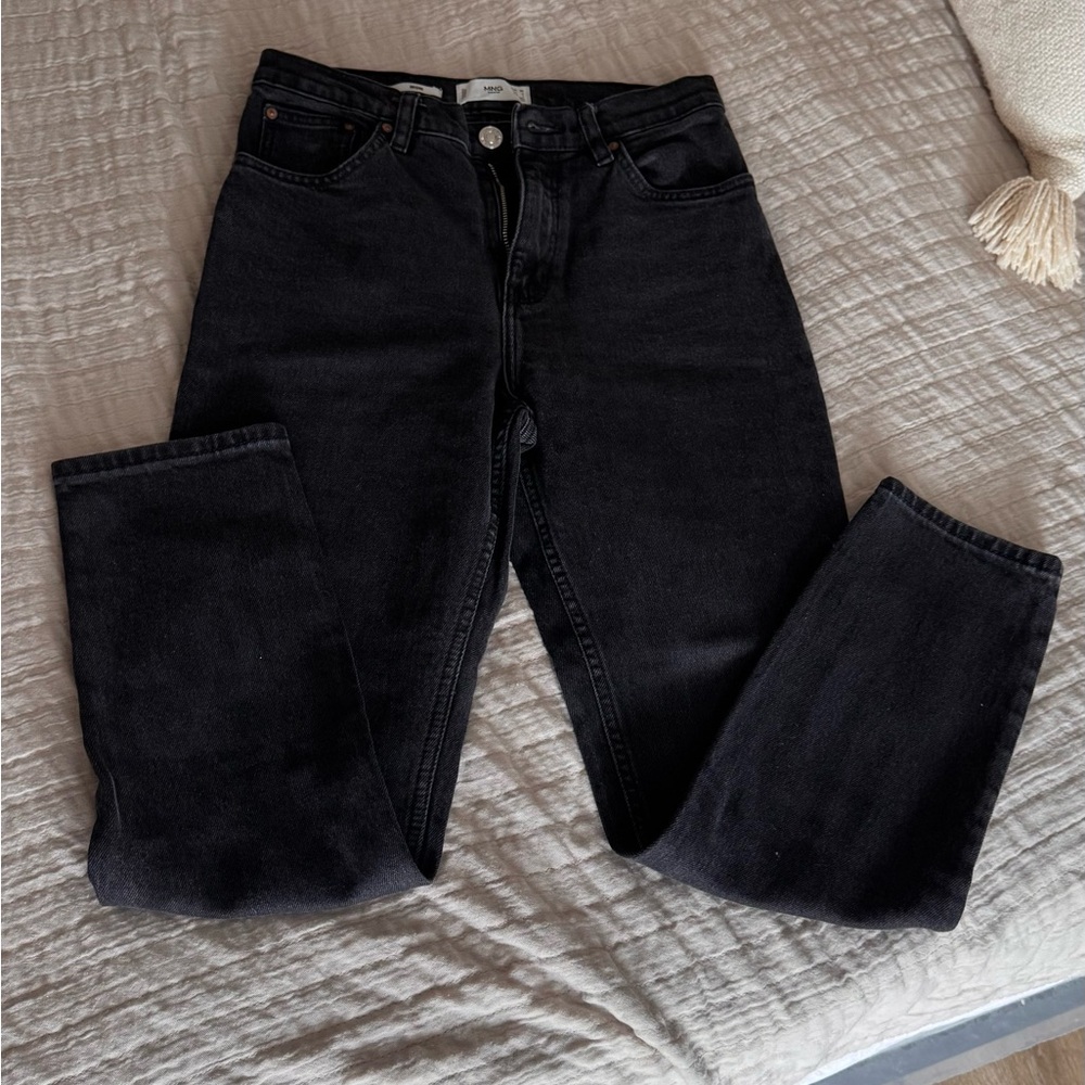 Mango High-Rise Black Jeans